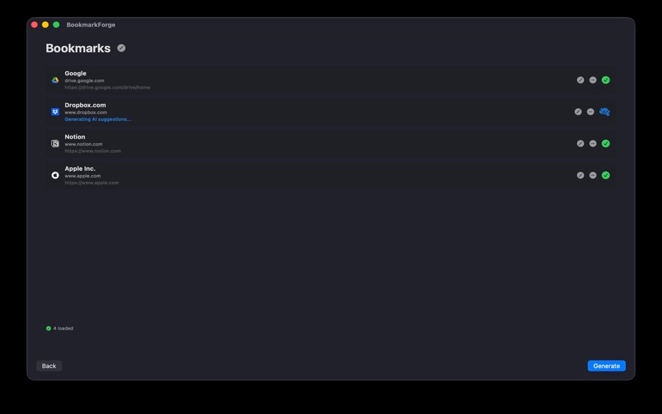 #6. BookmarkForge (macOS) Ved: Jossware LLC