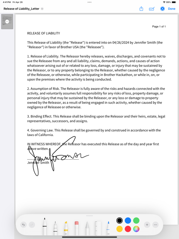 Contract Plus iPad screenshot