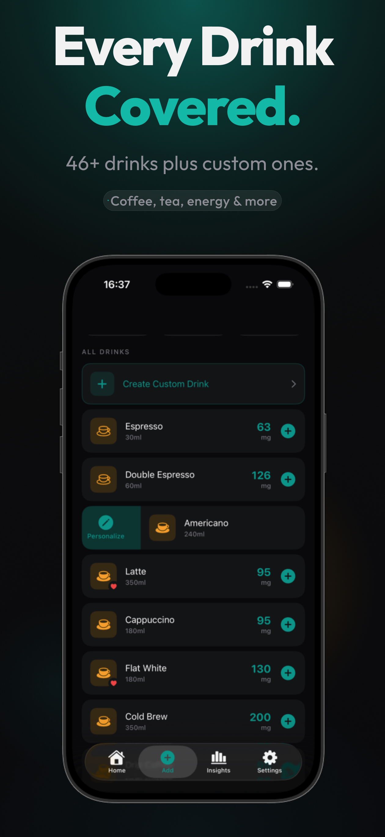 CaffeineMate: Caffeine Tracker screenshot 8