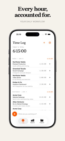 clockd — Time Tracker Screenshot 2 of 5
