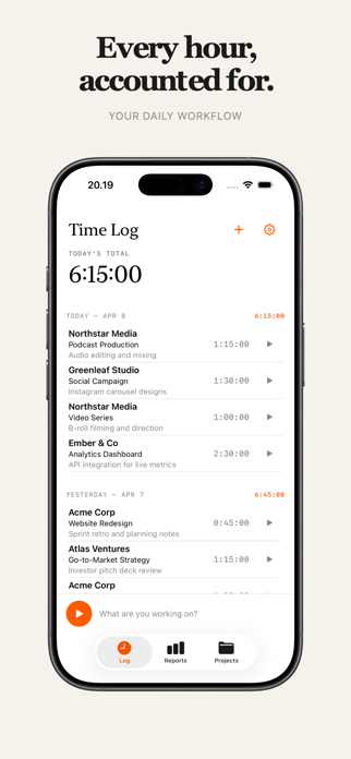 clockd — Time Tracker Screenshot 2 of 5