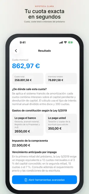 Hipoteca ES: Calculadora screenshot 1