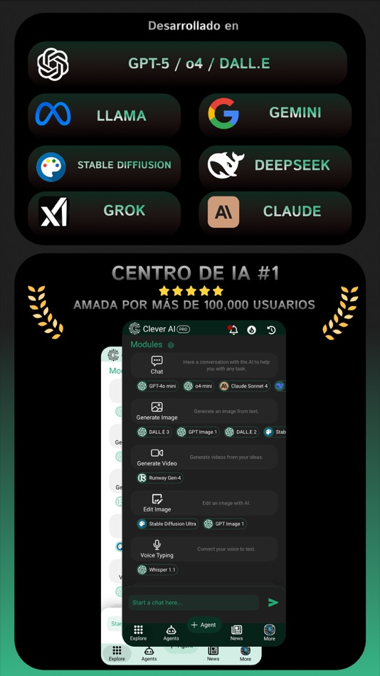 #1. Clever AI Hub - Pro AI Agents (iOS) By: NEUROLIFY INC.