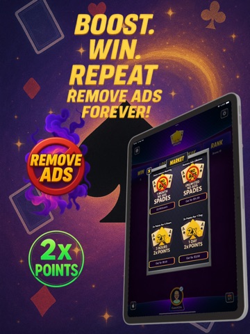 Spades VIP - Card Game iPad screenshot