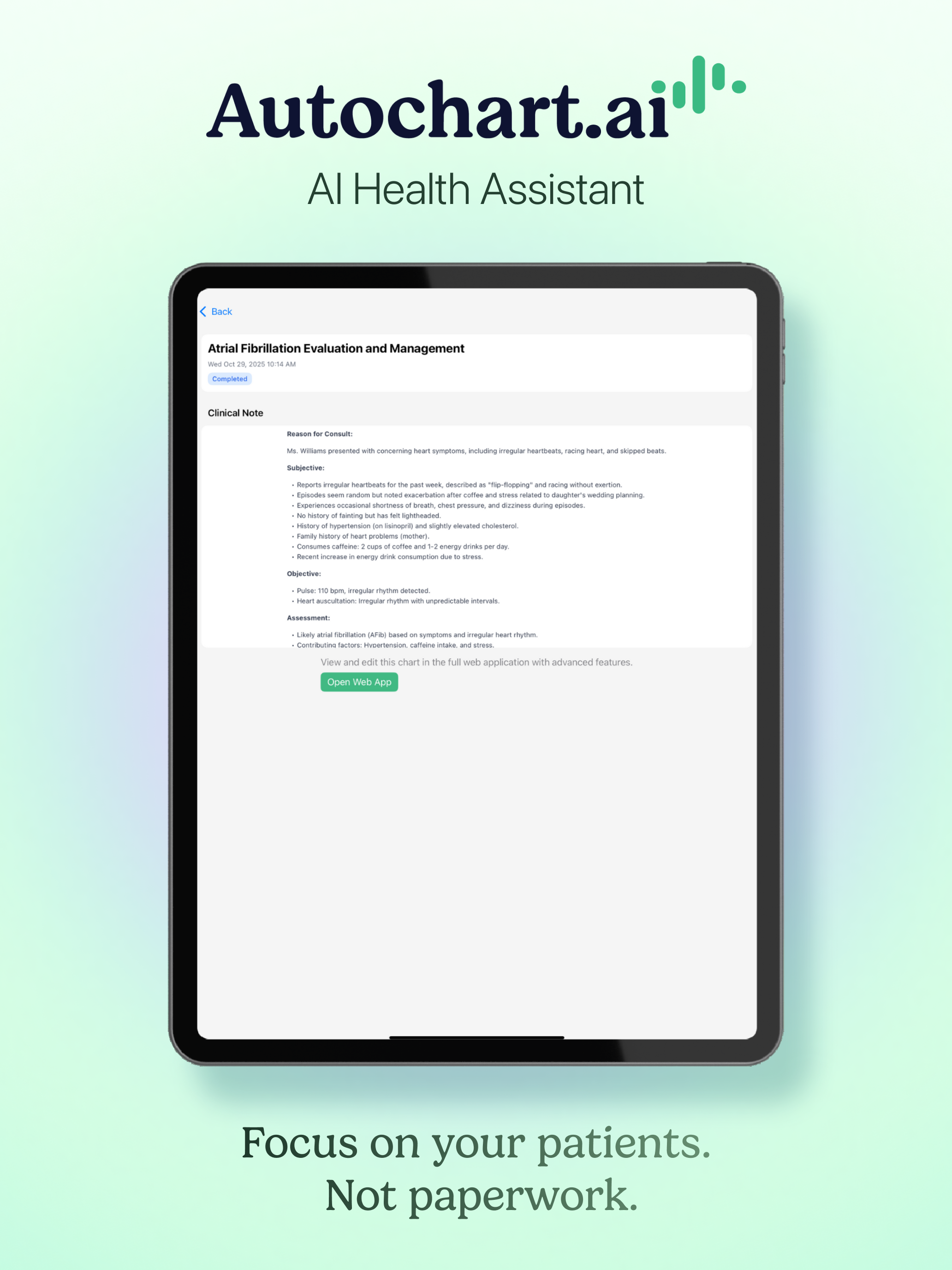 Autochart.ai Health Assistant