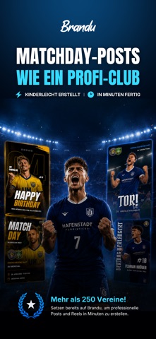 Brandu - Fußball Reels & Posts iPhone screenshot