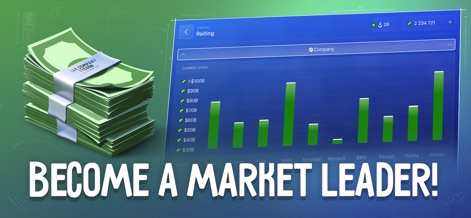 Car Company Tycoon - Players can track their company's financial growth against competitors on a detailed rating chart, visualizing their climb through various market value brackets.