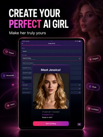 AI Chat Girlfriend iPad screenshot