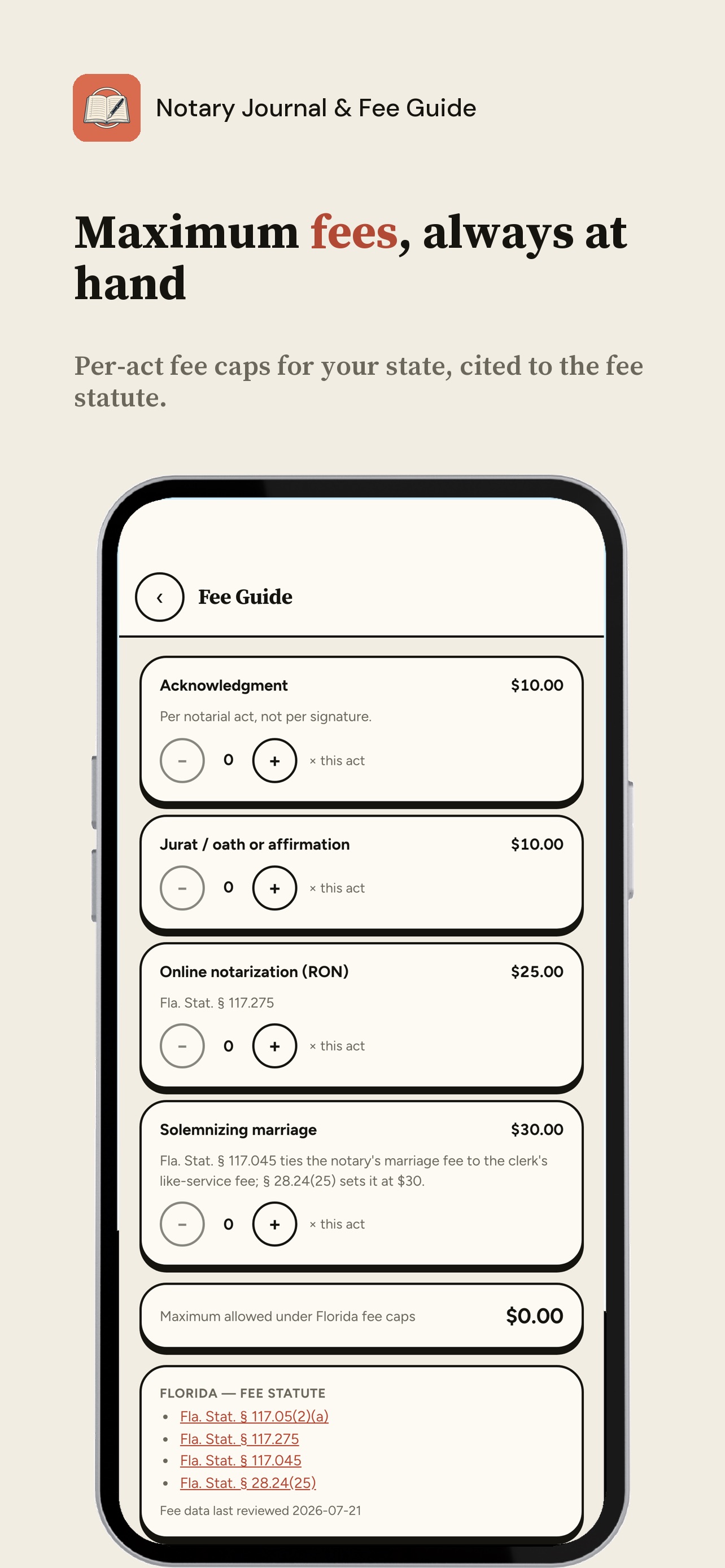 Screenshot 5 of Notary Journal & Fee Guide