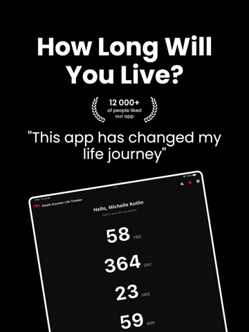 Death Counter Life Tracker iPad screenshot