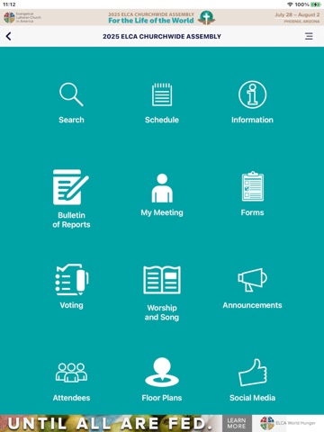 ELCA Events iPad screenshot