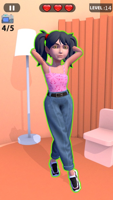 Perfect Pose Maker Puzzle Game Screenshot