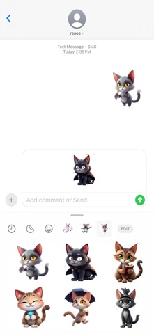 神秘猫贴纸 screenshot