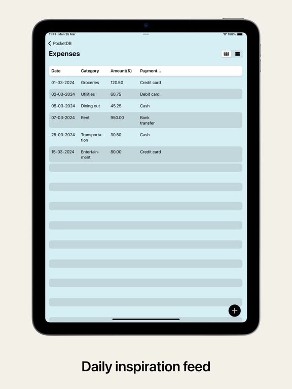 Screenshot #4 pour Database : PocketDB