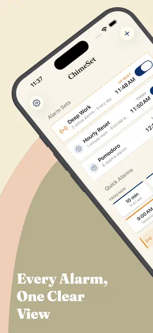 ChimeSet: Alarm Clock & Timer screenshot 1
