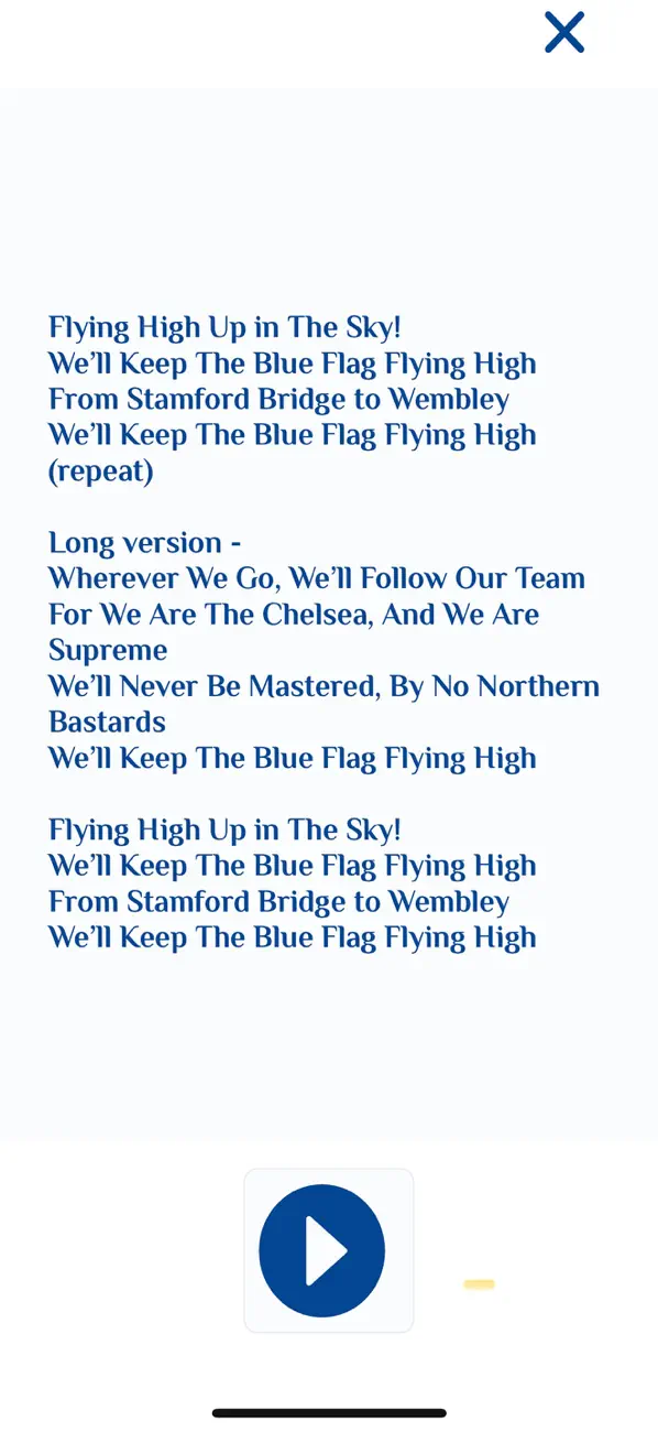 Screenshot #3 pour Chelsea FanChant