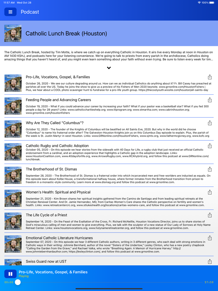 #4. Guadalupe Radio Network App (iOS) 由: Miriam Technologies
