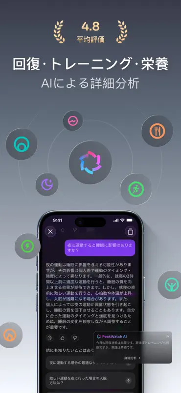 PeakWatch - AIフィットネスコーチ screenshot 3 of 10