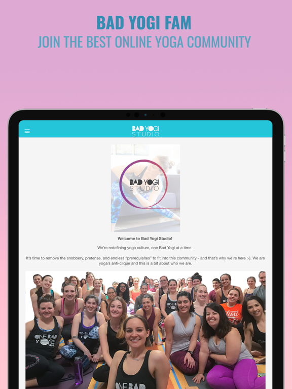 Bad Yogi Studio iPad screenshot 4 - Health & Fitness app