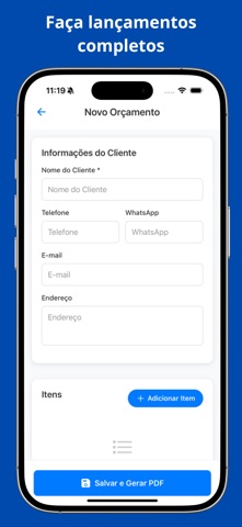 Orçamento Produtos e Serviços screenshot