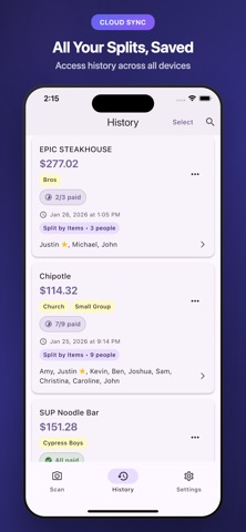 Receipt Scan AI: Bill Splitter screenshot