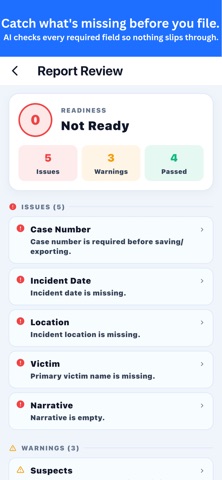 BlueLineNote: Police Reports iPhone screenshot
