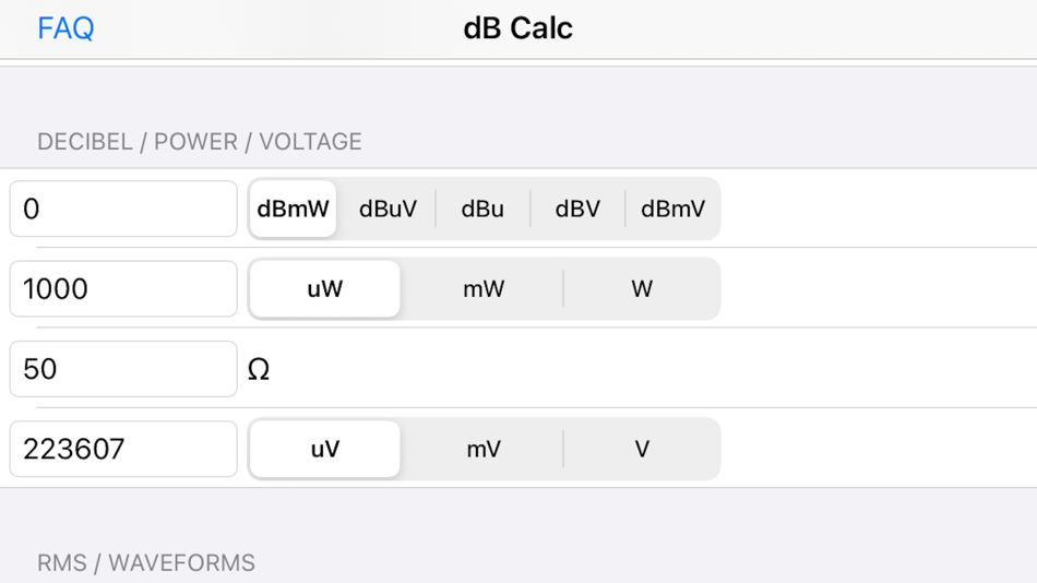 #2. dB Calc (iOS) By: Black Cat Systems
