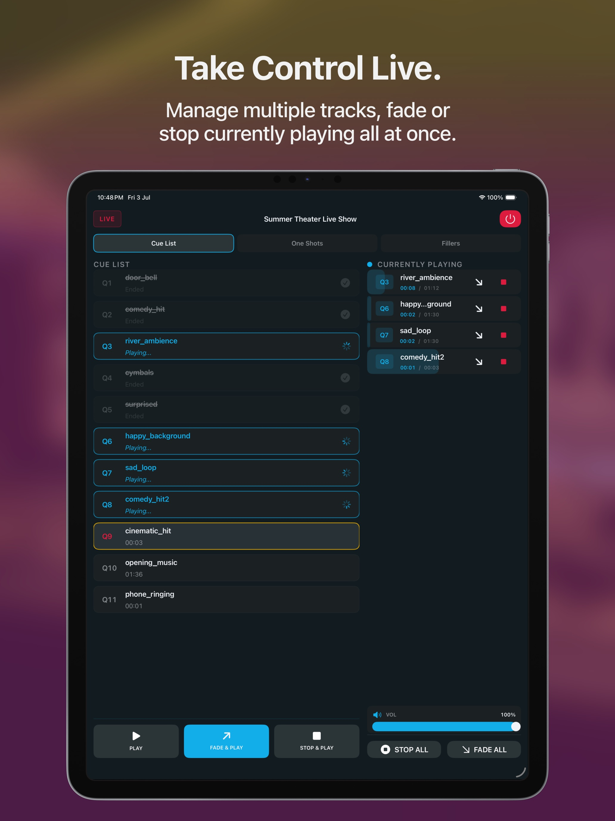 Audio Cues - Live Show Player screenshot 7
