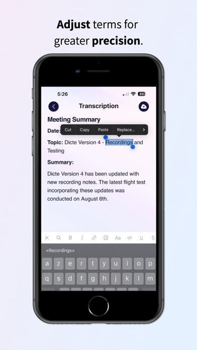Dicte: AI Meeting Assistant Screenshot