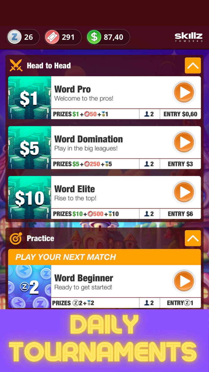 Real Cash Word Search