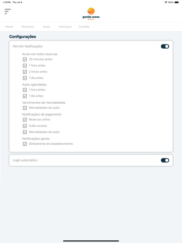 Gavião Arena Beach iPad screenshot