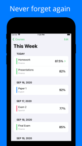 Grade Control: Homework App screenshot