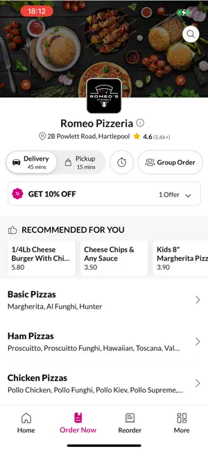 Romeo Pizzeria. screenshot 2