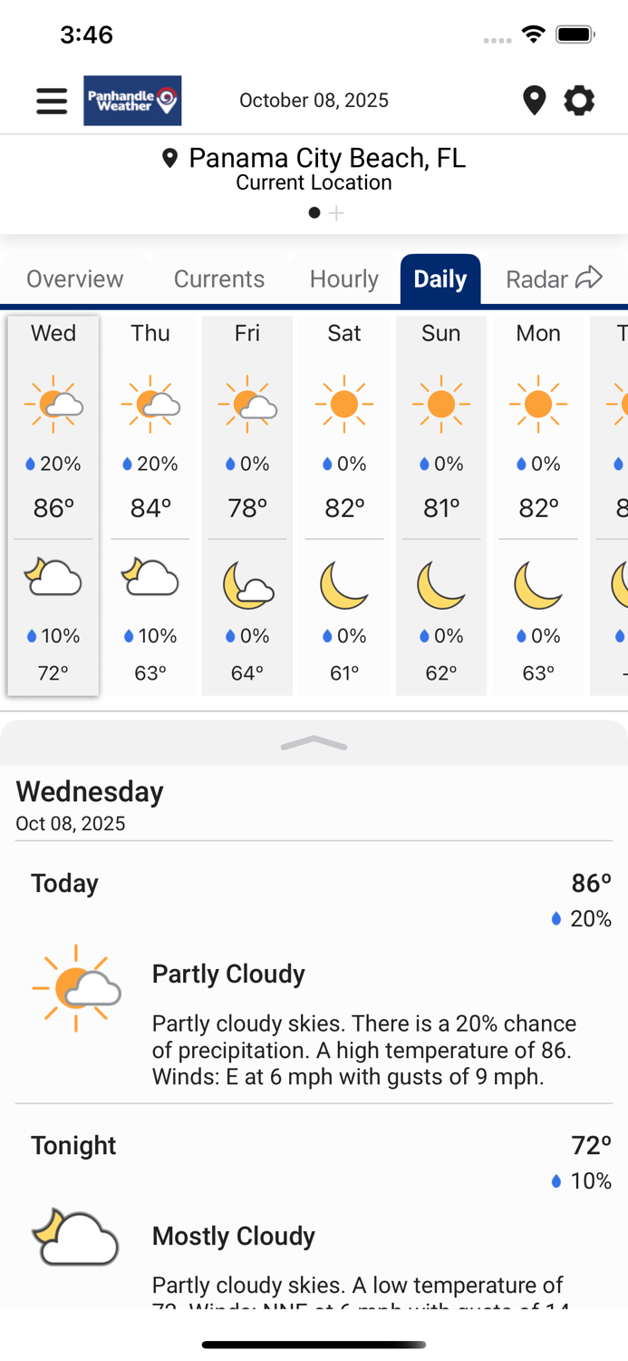 Panhandle Weather App