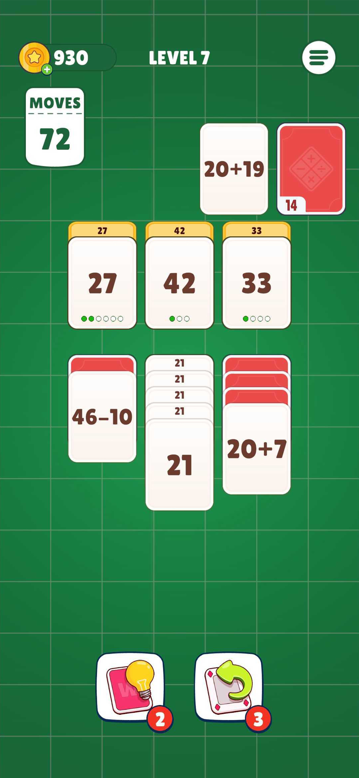 Math Solitaire