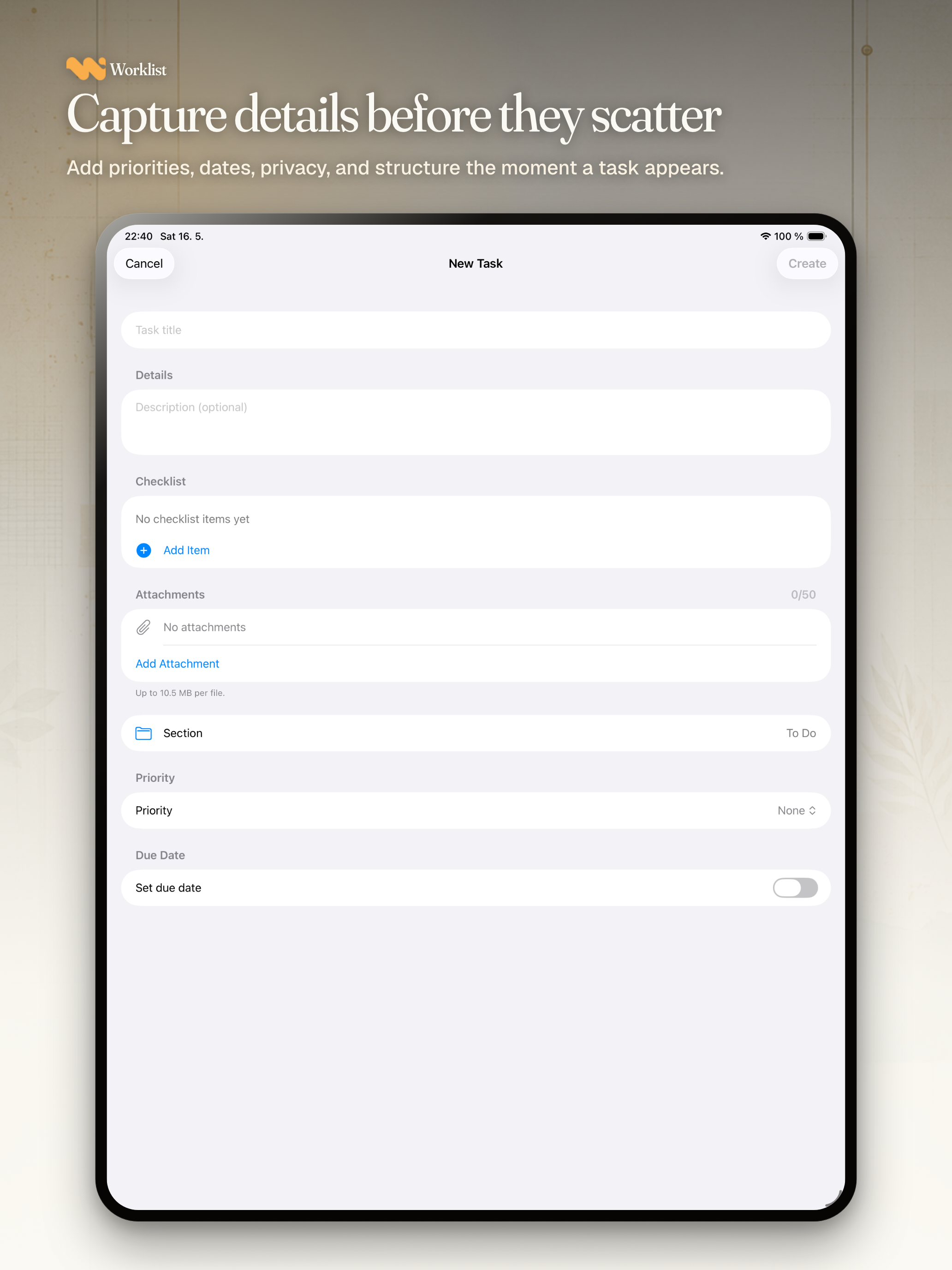 Worklist App