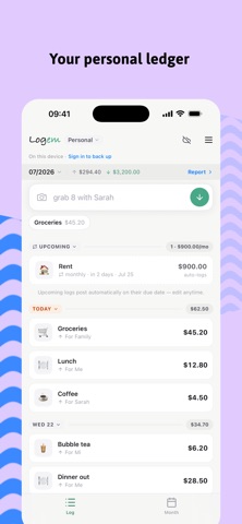 Logem: Expense & Budget Log screenshot