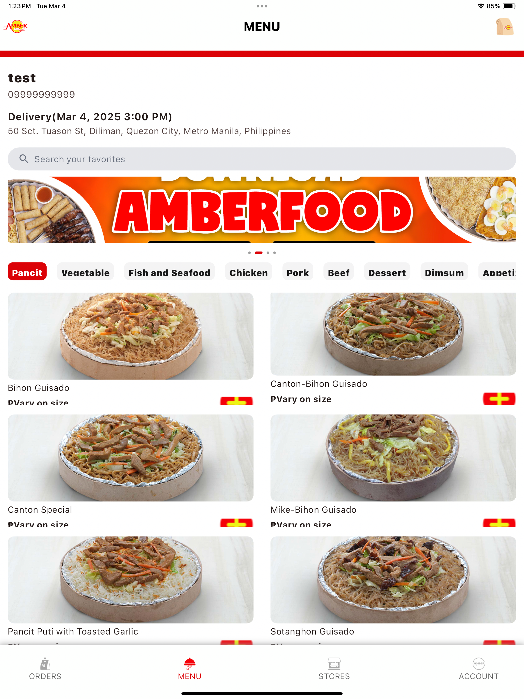 Amber Food App
