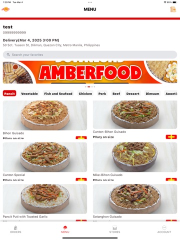 Amber Food App iPad screenshot 2