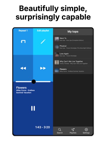 CuePlay - a Stop&Go player iPad screenshot