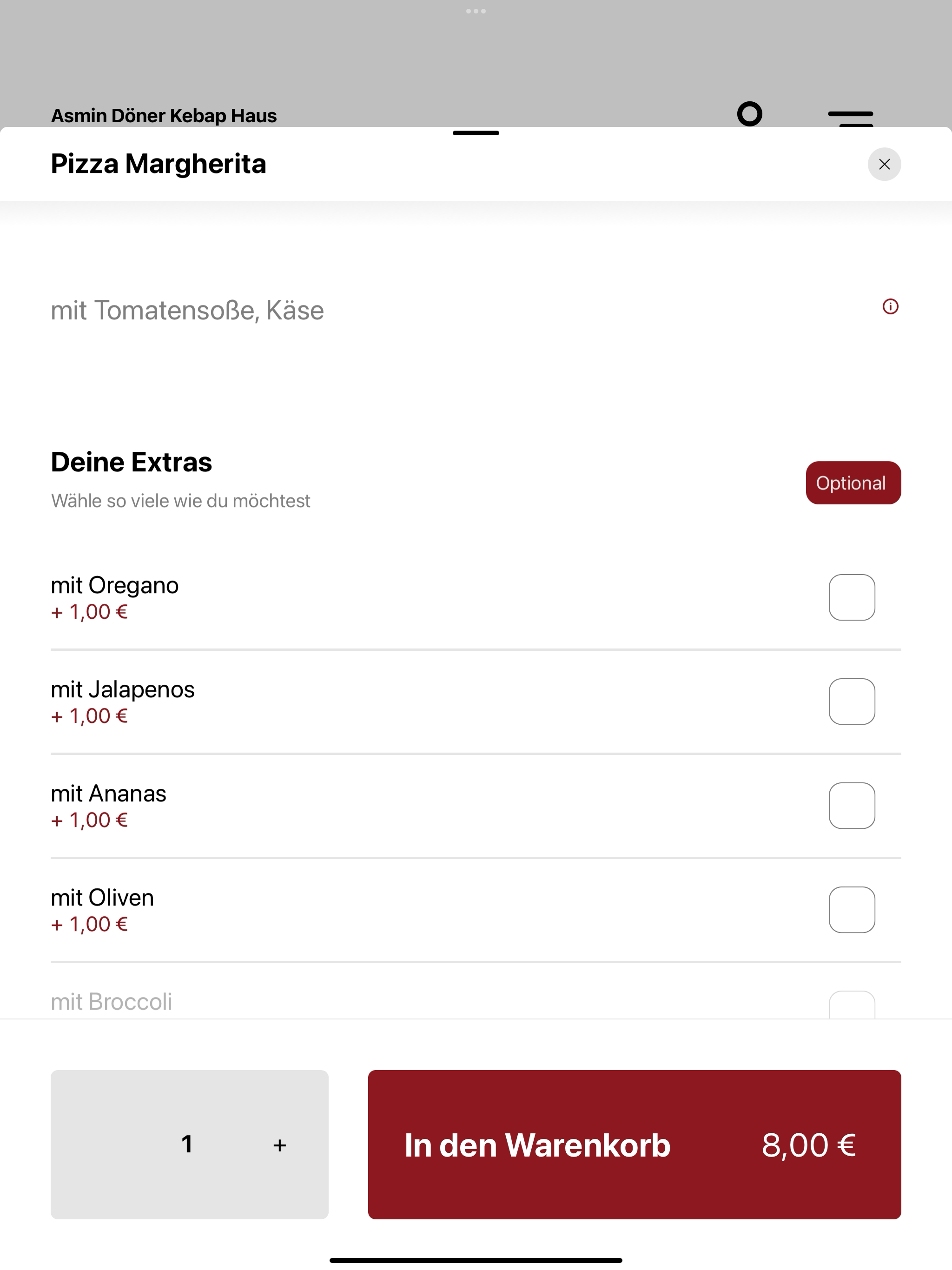 Asmin Döner Kebap Haus Reihen