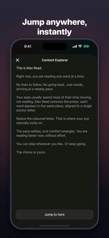 Max Read - Read Faster iPhone screenshot