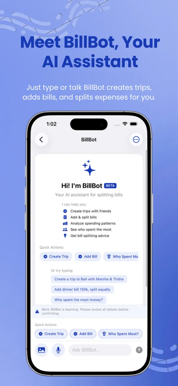 Screenshot #1 pour BillBro: Split Bills for Trips