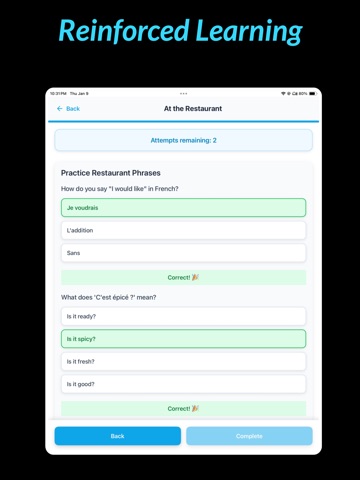 AllezLearn iPad screenshot