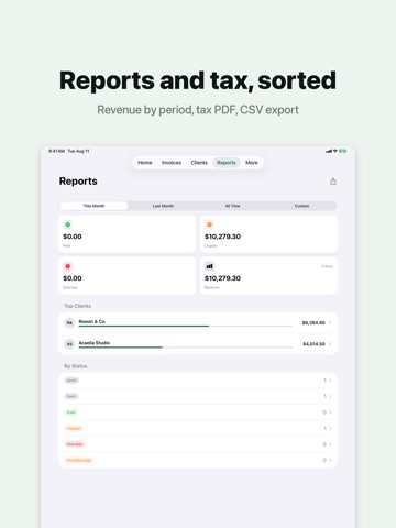 Simple Invoice Maker: PDF iPad screenshot
