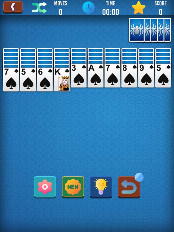 Screenshot #4 pour Classic Spider Solitaire Game