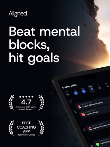 Aligned: AI Coach & Planner iPad screenshot