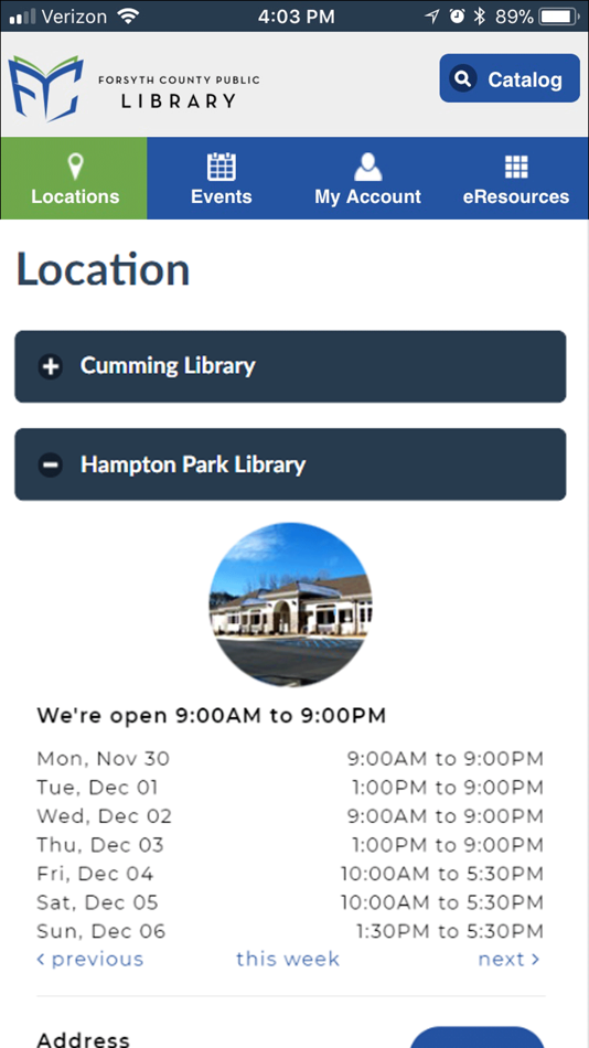 #2. Forsyth County Public Library (iOS) By: Forsyth County Public Library