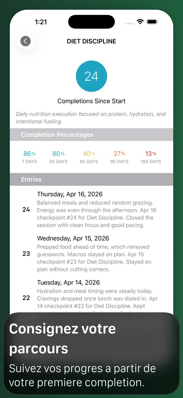 Screenshot #2 pour Dayforge - Goal Checklist
