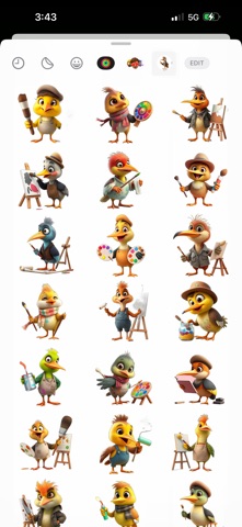 Painter Kiwi Stickers screenshot